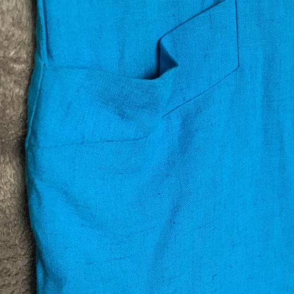 Vintage 80s Linen Jessica Howard Dress - Picture 6 of 9